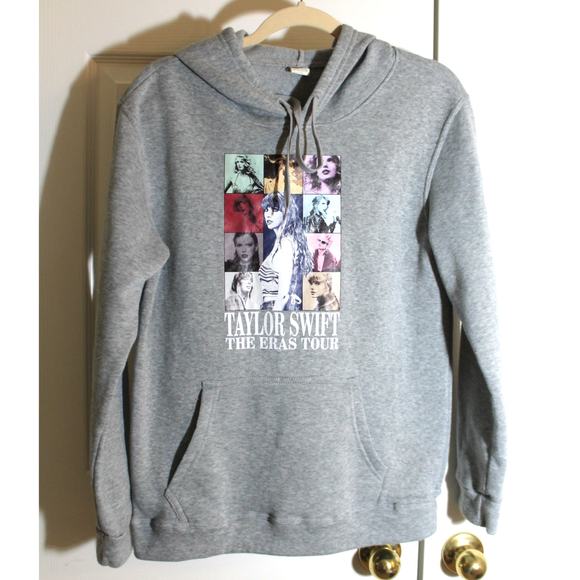 Taylor Swift Eras Tour Gray Pullover Hoodie sz S - Picture 1 of 5
